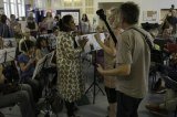 Veteran violinist Jyotsna Srikanth practising ahead of her big performance at the Walthamstow Garden Party attended by nearly 35,000 visitors