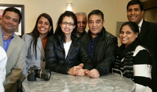 Gautami and Kamal Haasan seen together recently in Dallas for 'Life Again' cancer awareness initiative