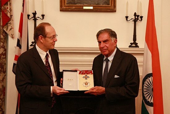 Ratan Tata becomes first Indian since 1950 to receive British honour GBE Sir James Bevan awards Ratan Tata with GBE